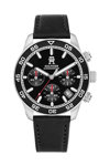 TOMMY HILFIGER Sport Chronograph Black Leather Strap