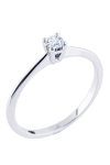 18ct White Gold Solitaire Ring with Diamond by SAVVIDIS (No 55)