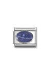 NOMINATION Link made of Stainless Steel and Sterling Silver with Sodalite