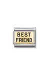 Σύνδεσμος (Link) NOMINATION 'Best Friend' από ανοξείδωτο ατσάλι και χρυσό 18K