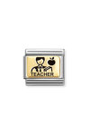 NOMINATION Link 'Teacher' made of Stainless Steel and 18ct Gold