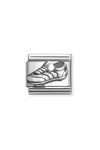 Link NOMINATION Sports & Music 'Soccer Shoe' από ανοξείδωτο ατσάλι και ασήμι 925