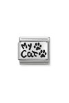 NOMINATION Link 'My Cat' made of Stainless Steel and Sterling Silver