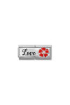 Link NOMINATION Love 'Love' made of Stainless Steel and Sterling Silver with Enamel and Zircons