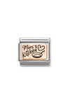 Link NOMINATION Family 'Mom's Kitchen' made of Stainless Steel and 9ct Rose Gold