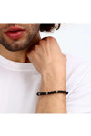 SECTOR Energy Men's Stainless Steel Bracelet with Lava Stones