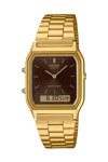 CASIO Vintage Dual Time Chronograph Gold Stainless Steel Bracelet