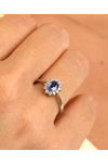 Ring Rosette SAVVIDIS 18ct White Gold with Diamonds and Sapphire (No 53)