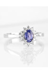 Ring Rosette SAVVIDIS 18ct White Gold with Diamonds and Sapphire (No 53)