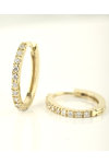 Hoop Earrings 18ct Gold with Diamonds by SAVVIDIS