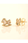 9ct Gold pony-shaped earrings by Ino&Ibo