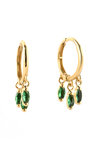 9ct Gold Earrings with Zircon by SAVVIDIS