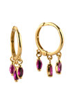 9ct Gold Earrings with Zircon by SAVVIDIS