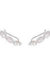 Σκουλαρίκια DOUKISSA NOMIKOU Crawler Earrings Pave Silver