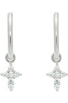 DOUKISSA NOMIKOU Little Cross Hoops Silver