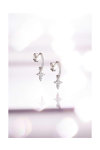 DOUKISSA NOMIKOU Little Cross Hoops Silver