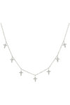 DOUKISSA NOMIKOU Multi Cross Necklace Silver