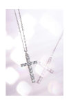 DOUKISSA NOMIKOU Big Cross Necklace Pave Silver