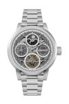 INGERSOLL Arc Automatic Dual Time Silver Stainless Steel Bracelet