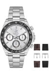 BEVERLY HILLS POLO CLUB Silver Stainless Steel Bracelet Gift Set