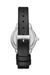 LEE COOPER Crystals Black Leather Strap