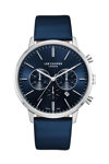 LEE COOPER Chronograph Blue Leather Strap