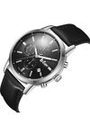 LEE COOPER Dual Time Black Leather Strap