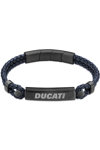 DUCATI CORSE Trionfo Stainless Steel and Leather Bracelet