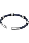 DUCATI CORSE Contesa Stainless Steel and Leather Bracelet