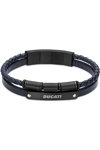 DUCATI CORSE Coraggio Stainless Steel and Leather Bracelet