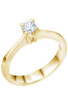 18K White Gold Solitaire Engagement Ring with Diamonds by SAVVIDIS (No 52)