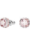 SWAROVSKI Pink Birthstone June stud earrings (square cut)