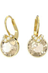 SWAROVSKI Gold Tone Bella V drop earrings (round cut)