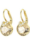 SWAROVSKI Gold Tone Bella V drop earrings (round cut)