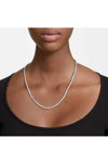 SWAROVSKI White Matrix Tennis necklace round cut (Large)