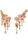 SWAROVSKI Pink Gema clip earrings Flower Chandelier (mixed cuts)