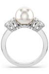 SWAROVSKI White Matrix Cocktail ring Crystal Pearl round cut (No 58)