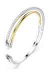 SWAROVSKI White Hyperbola bangle round cut (Large)