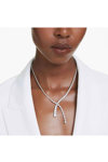 SWAROVSKI White Matrix Y necklace(mixed cuts)