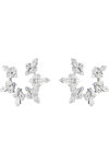 SWAROVSKI White Idyllia Snowflake clip earrings (mixed cuts)