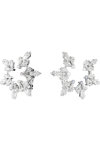 SWAROVSKI White Idyllia Snowflake clip earrings (mixed cuts)