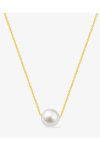 9K Gold Chain with Pearl Necklace 8.0 - 8.5 mm by SAVVIDIS