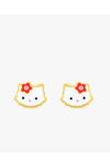 9K Gold Earrings Hello Kitty with Enamel by Ino&Ibo