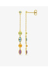 9K Gold Earrings with amethyst, citrine, peridot and blue topaz by SAVVIDIS