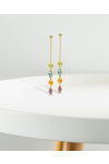 9K Gold Earrings with amethyst, citrine, peridot and blue topaz by SAVVIDIS