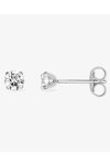 9K White Gold Solitaire Earrings Zircon by SAVVIDIS (3.4 mm)