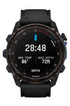 GARMIN Descent Mk3i Carbon Grey DLC Titanium with Black Silicone Band