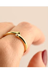 14K Gold Ring with Zircon by SAVVIDIS (No 54)