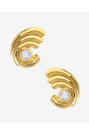 14K Gold Earrings with Zircon by SAVVIDIS