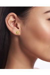 14K Gold Earrings with Zircon by SAVVIDIS